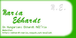 maria ekhardt business card